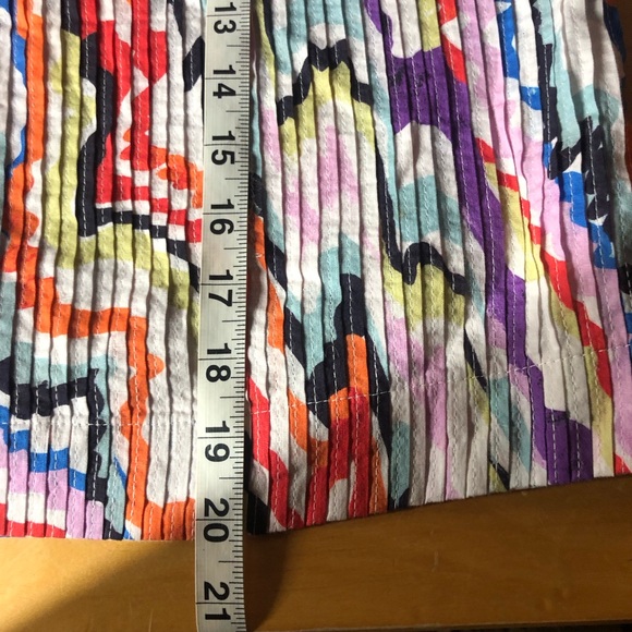 Maeve Anthropologie Colorful Pintucked Blouse Size 4P Peter Pan Collar Twee Cute - Picture 6 of 8